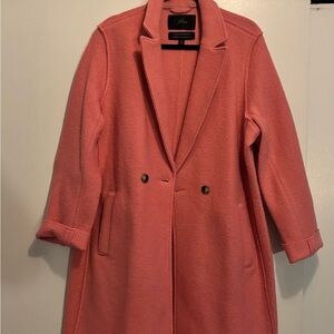 J. Crew pink Italian boiled wool coat
